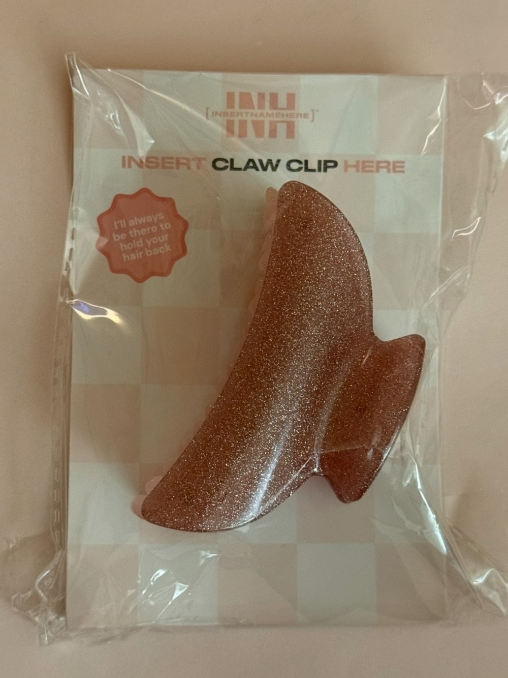 Insert Name Here Hair Pink Glitter Jelly Claw Clip - Non-Slip Extra Durable Clip - Picture 11 of 15